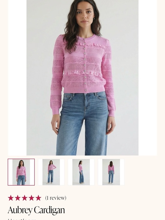 Heartloom Sweaters - Heartloom Aubrey Pink Knit Cardigan 🩷